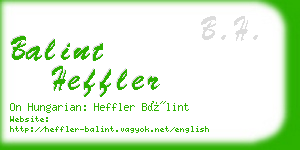 balint heffler business card